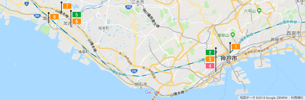 東播磨エリア事業所マップ